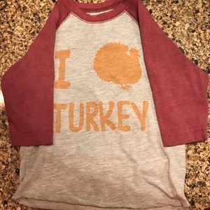 Turkey shirt 2T equivalent baseball style shirt